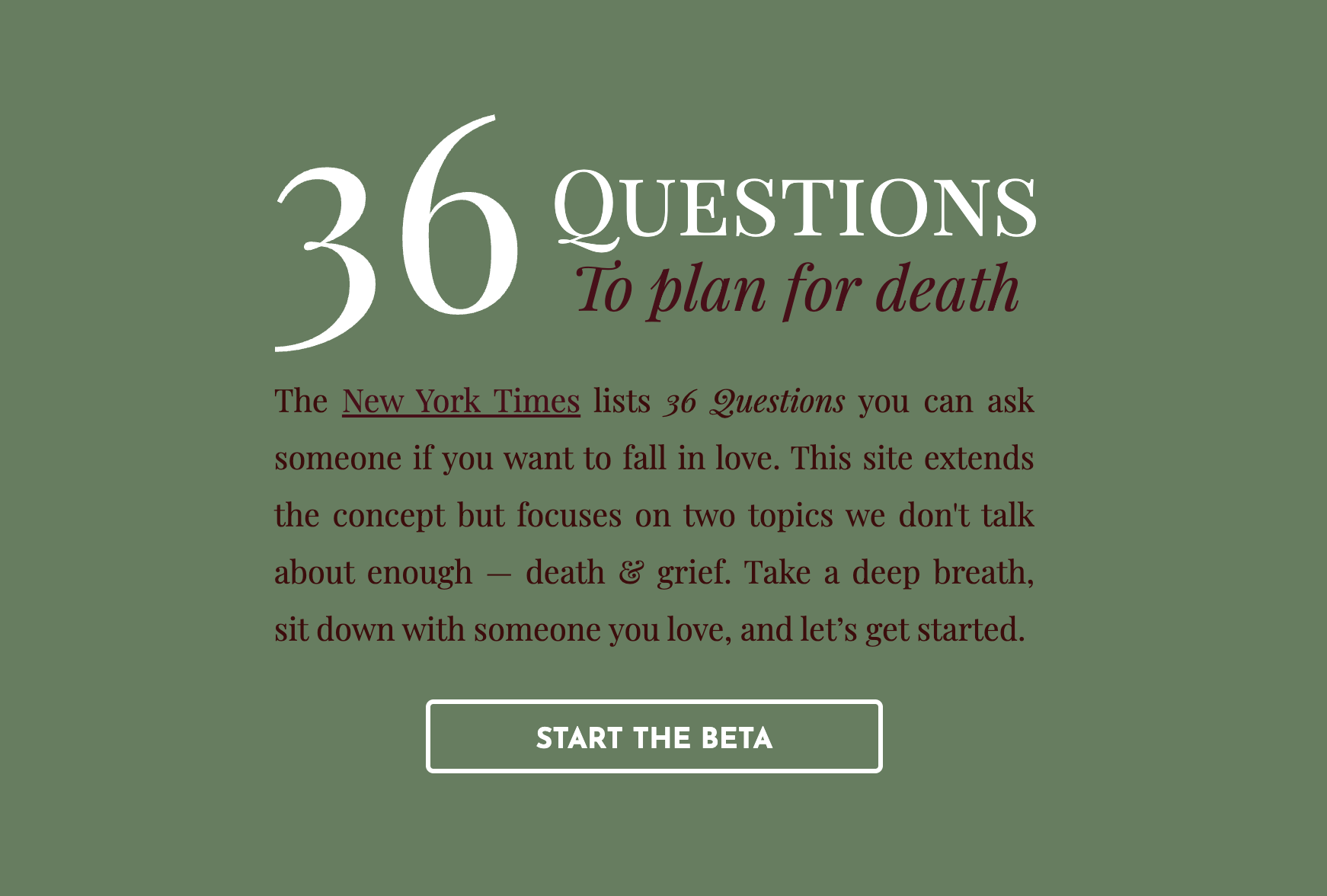 Can We Talk About Death?